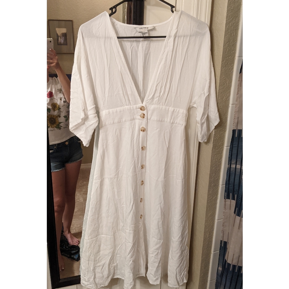 White Summer Midi Dress